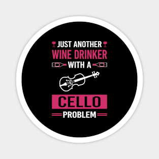 Wine Drinker Cello Cellist Magnet